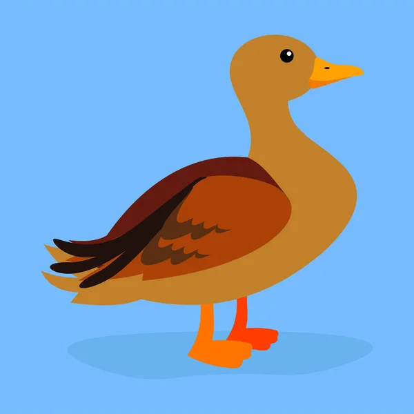 Duck Icon Illustration Flat Design — Stock vektor
