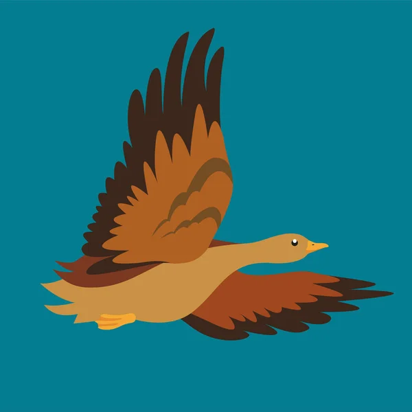 Wild Goose Bird Icon Vector Illustration — Stock vektor