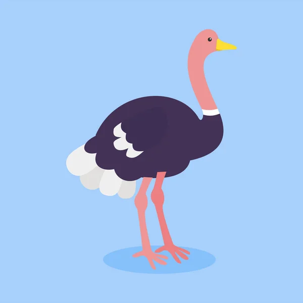 Cute Cartoon Ostrich Icon Vector Illustration Graphic Design — Stock vektor