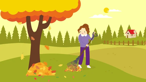 man with a backpack and a bag of hot dog in the forest vector illustration