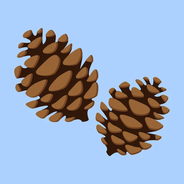 Pine Cones Hand Drawn Sketch Vector Illustration — Διανυσματικό Αρχείο
