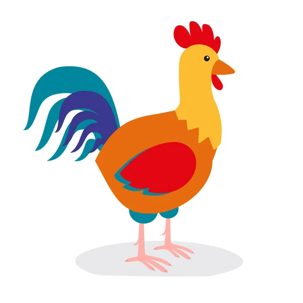 雄鶏のアイコン ウェブのための漫画イラスト — ストックベクタ