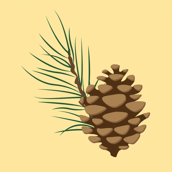 Vector Illustration Pine Cone — Stock Vector