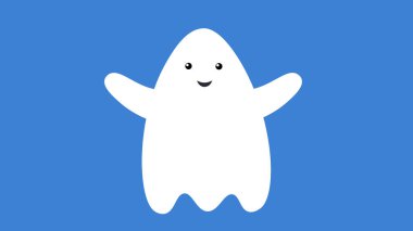 halloween ghost web simple illustration