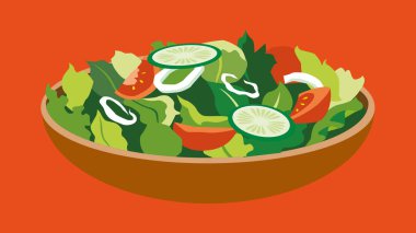 web simple illustration of fresh vegetable salad