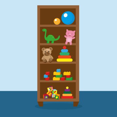 vector illustration of a cute baby toys