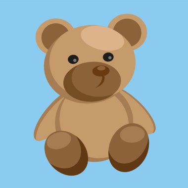 teddy bear icon. cartoon illustration of cute toy for web