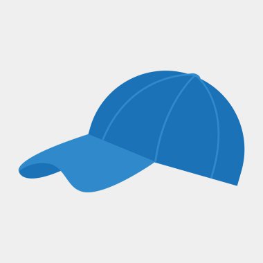 blue cap icon. cartoon illustration 