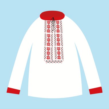 Vyshyvanka, Ukrainian ethnic clothing, illustration