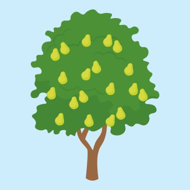 pear tree, vector illustration design