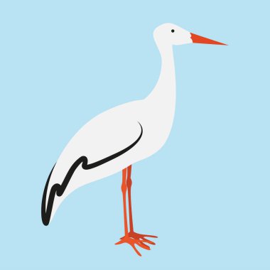 stork icon. vector illustration