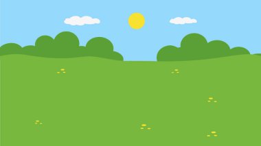 green grass and trees on the field