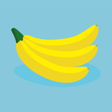 fresh ripe bananas icon. flat illustration 