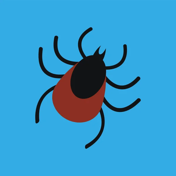 Spider Icon Flat Illustration Vector Symbol — Vetor de Stock