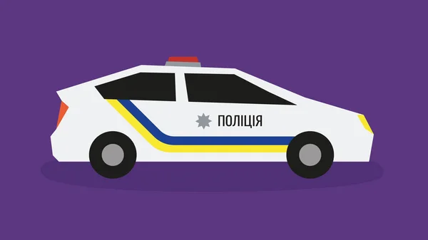 Police Car Icon Flat Illustration Web — Vettoriale Stock