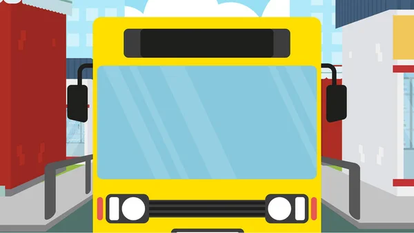 Icône Bus Scolaire Illustration Vectorielle — Image vectorielle