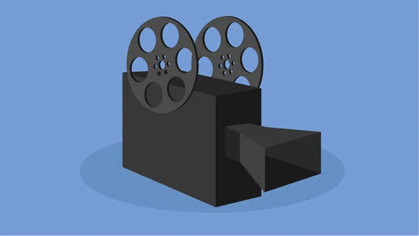 Film Film Makarası Ikonu Film Film Makarasının Vektör Çizimi — Stok Vektör