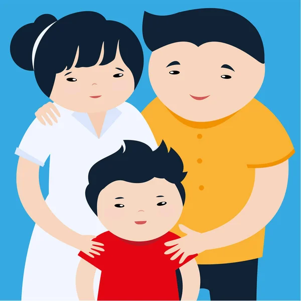 Happy Family Characters Vector Illustration Design — Stock Vector