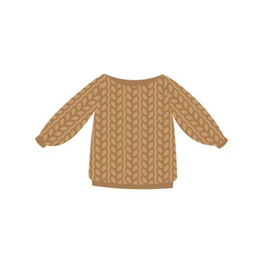 knitted sweater, vector illustration clipart
