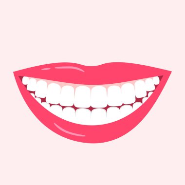 Pembe dudaklı güzel seksi kadın, vektör çizimi.