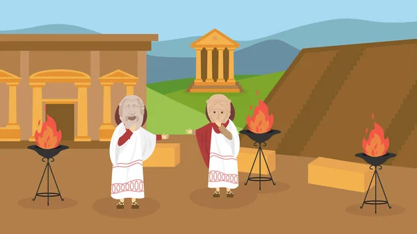Векторная Иллюстрация Детского Греческого Театра — стоковый вектор