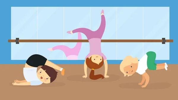 Vektor Illustration Von Kindern Tanzkurs — Stockvektor