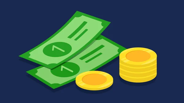 Money Cash Icon Vector Illustration Graphic Design — Stock Vector