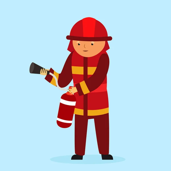 消防员矢量插画 — 图库矢量图片