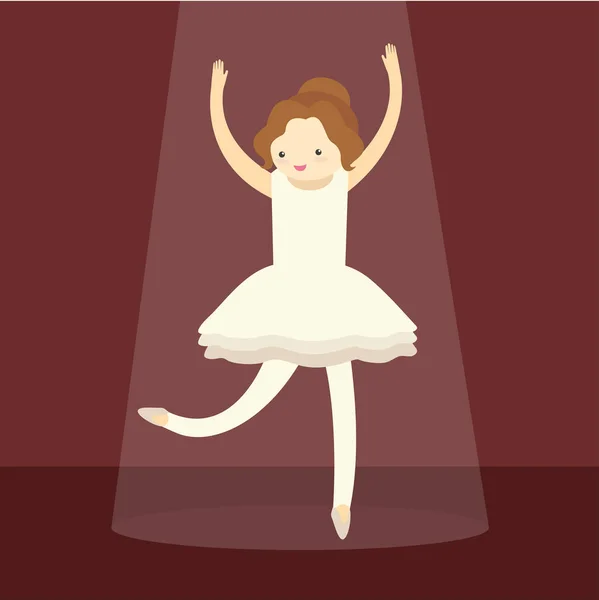 Bailarina Dançando Estúdio — Vetor de Stock
