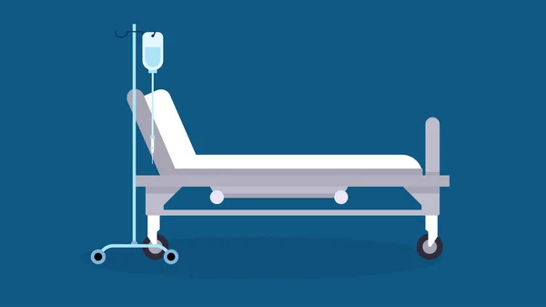 Kórházi Ágy Ikon Lapos Illusztrációja Hordágy Vektor Szimbólum Web Design — Stock Vector