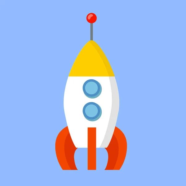 Rocket Icon Flat Design — Stock Vector
