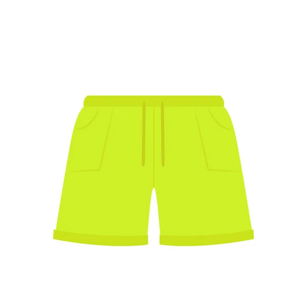 Beach Shorts Icon Flat Illustration Swimsuit Vector Symbol Web Design — Stock Vector