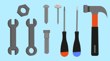 Farklı araçlar kümesi, vektör illüstrasyonu