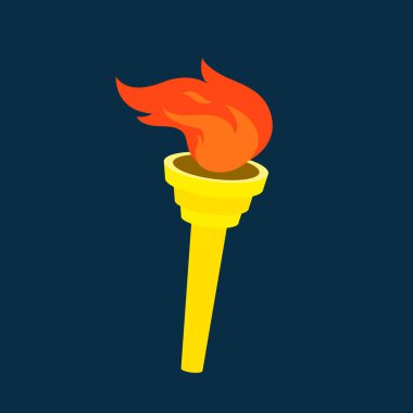 Meşale simgesi, vektör çizimi 