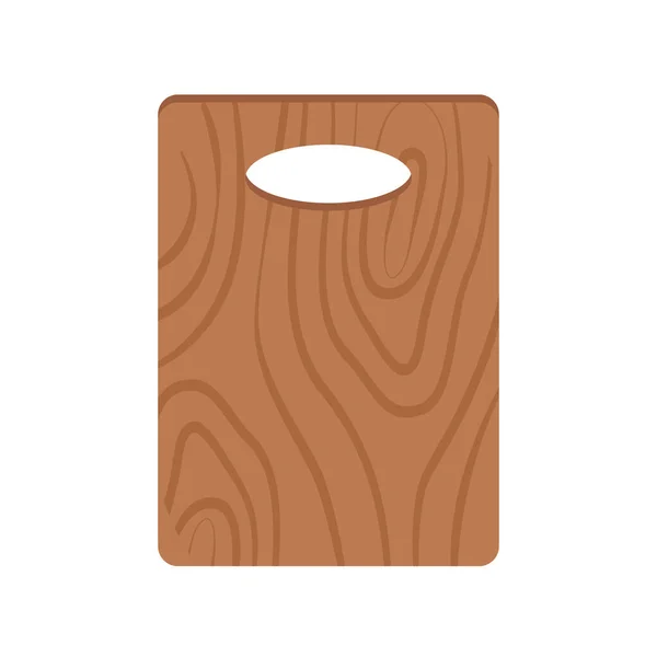 Wooden Cutting Board Icon — Stock Vector