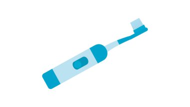 Beyaz arkaplanda mavi diş fırçası 