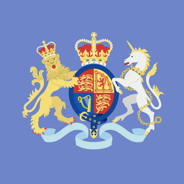 Scottish Royal Coat Arms Flags Scotland Great Britain — Stock Vector