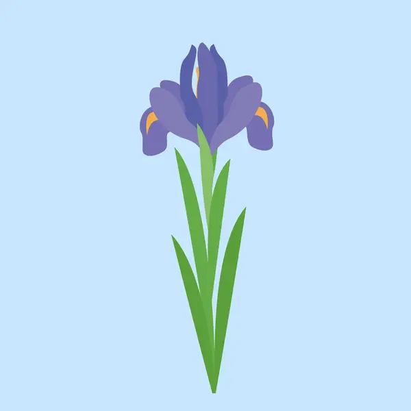 purple purple flower icon, flat style