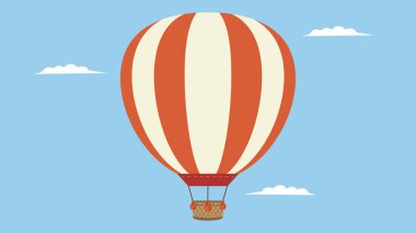 sıcak hava balon gökyüzünde uçan çizimi