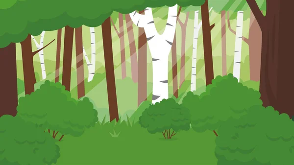 Illustration Forest Sunlight — Stock Vector