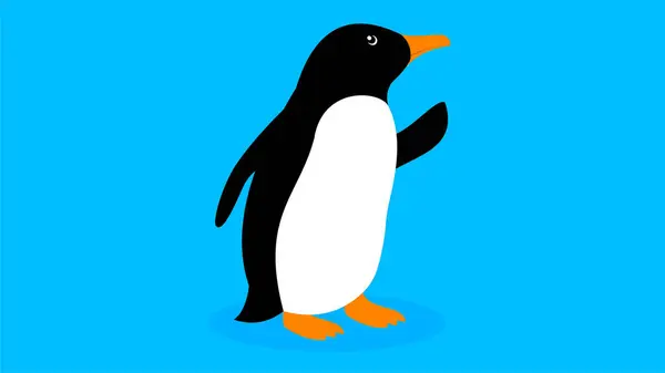 Cartoon Niedlicher Pinguin Vektorillustration — Stockvektor