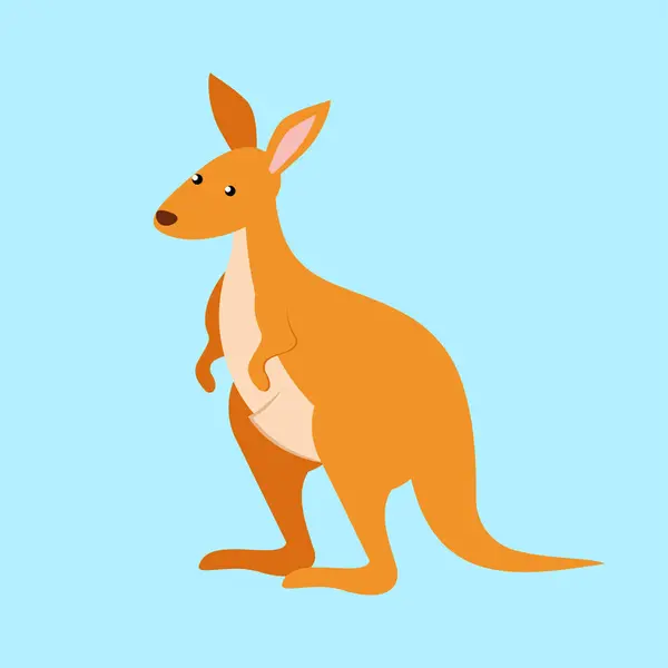 Kanguru Simgesi Kanguru Vektör Simgesi Web Tasarımı Için Düz Çizimi — Stok Vektör