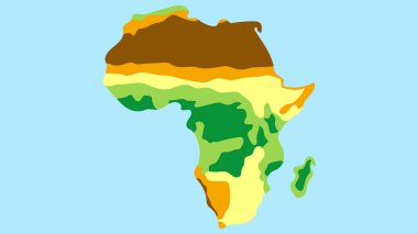 Afrika haritası vektör çizimi tasarımı