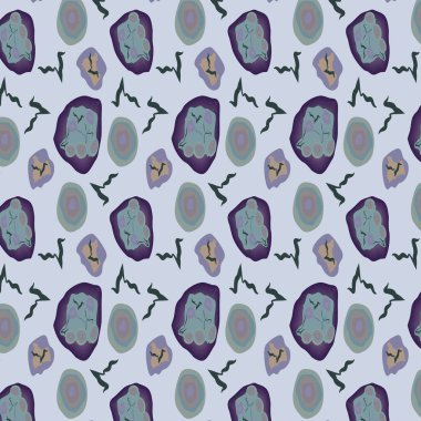 Abstract vector repeat pattern on Silver White color background.