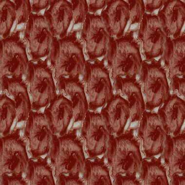 Kırmızı kan, turuncu somon ve beyaz renk kombinasyonlu mermer deseni tekrarla.