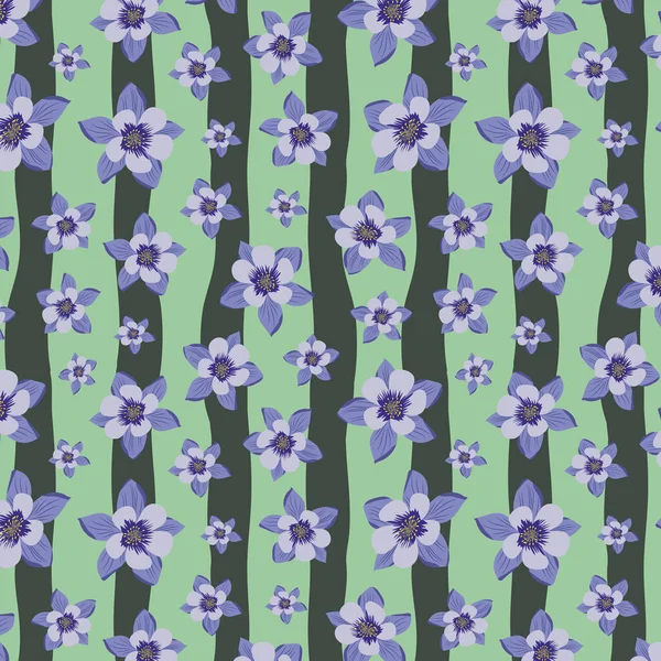 Buttercup Flowers Vector Repeat Pattern — ストックベクタ