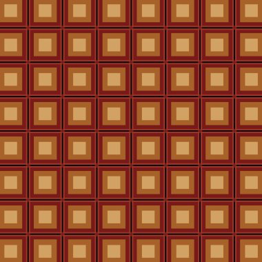 Kahverengi renk paleti ile dama tahtası vektör tekrarlama deseni.