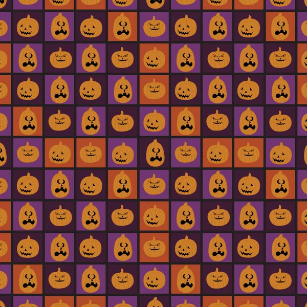 Gelukkig Halloween Naadloze Vector Patroon — Stockvector