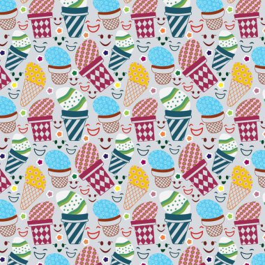 Happy Easter seamless vector pattern clipart