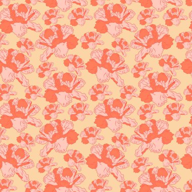 Çiçekler pürüzsüz vektör deseni